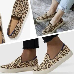 Rothy’s the Original slip on sneakers leopard cheetah size 7